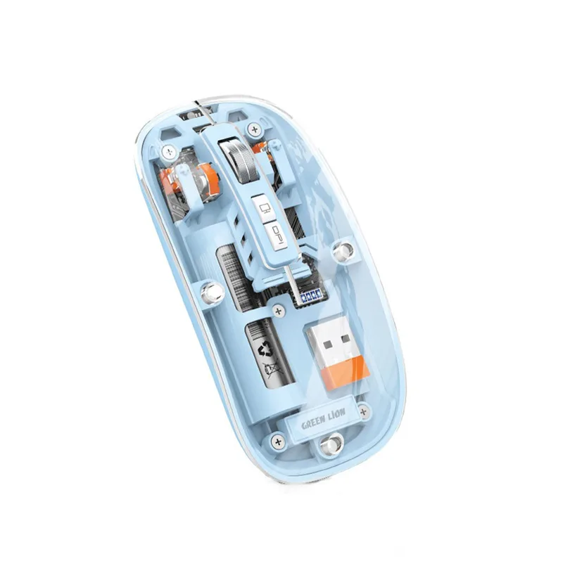 موس بی سیم GREEN LION مدل Transparent Mouse 2
