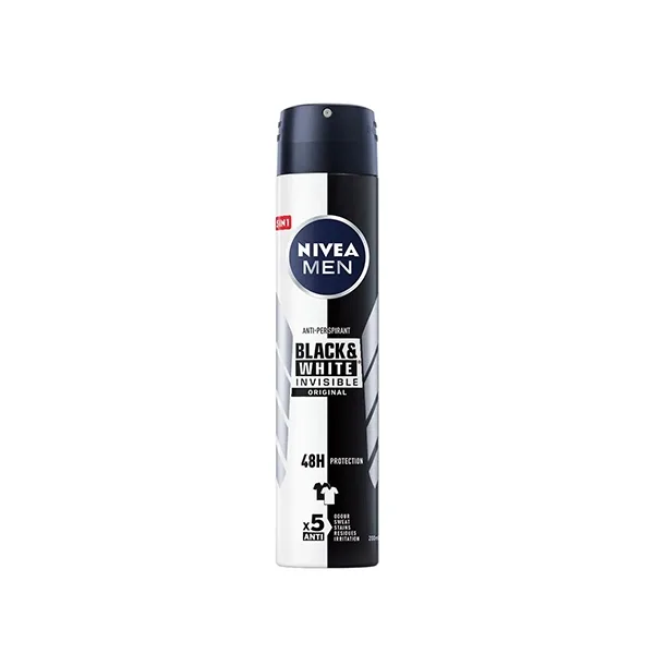 اسپری ضد تعریق مردانه مدل black white invisible orginal برند Nivea