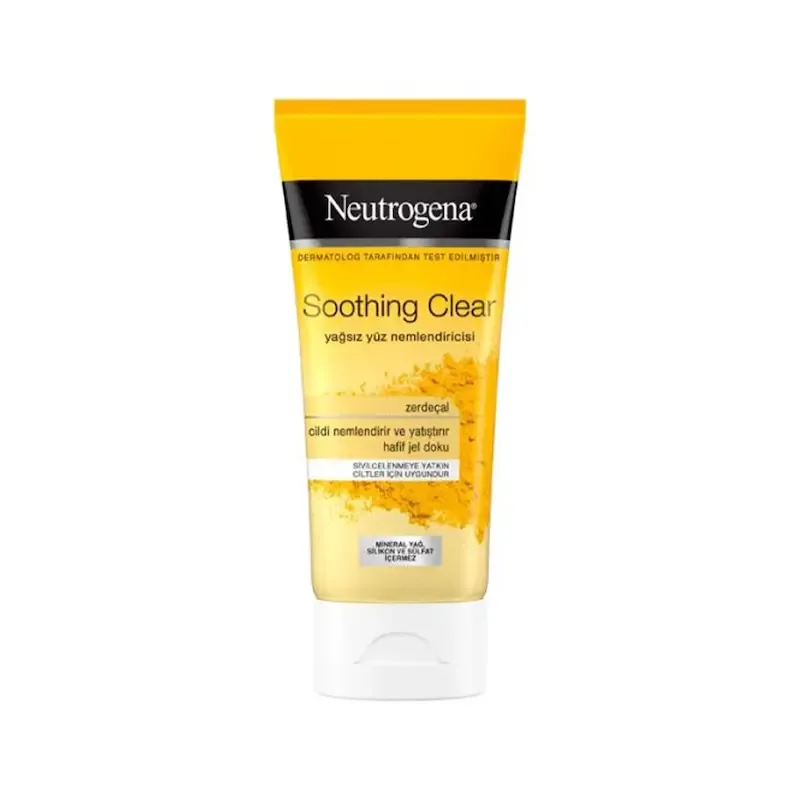 ژل مرطوب کننده زردچوبه مدل soothing clear برند Neutrogena حجم 75 میلی‌لیتر