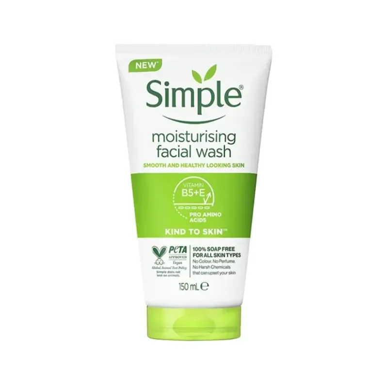 ژل شستشوی صورت سیمپل مدل SIMPLE MOJSTURISING FACIAL WASH